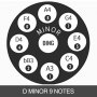 D-minore 9 Note Tamburo A Mano 56cm + Borsa + Supporto + Martelli Street Arts Drum