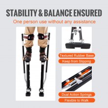 VEVOR Trampoli in Alluminio per Edilizia Altezza Regolabile 61-101,6 cm Misura di Piedi 27-29 cm, Trampoli in Alluminio per Lavori Interni Esterni Cartongessisti Muratori Pittori Spettacoli in Costume