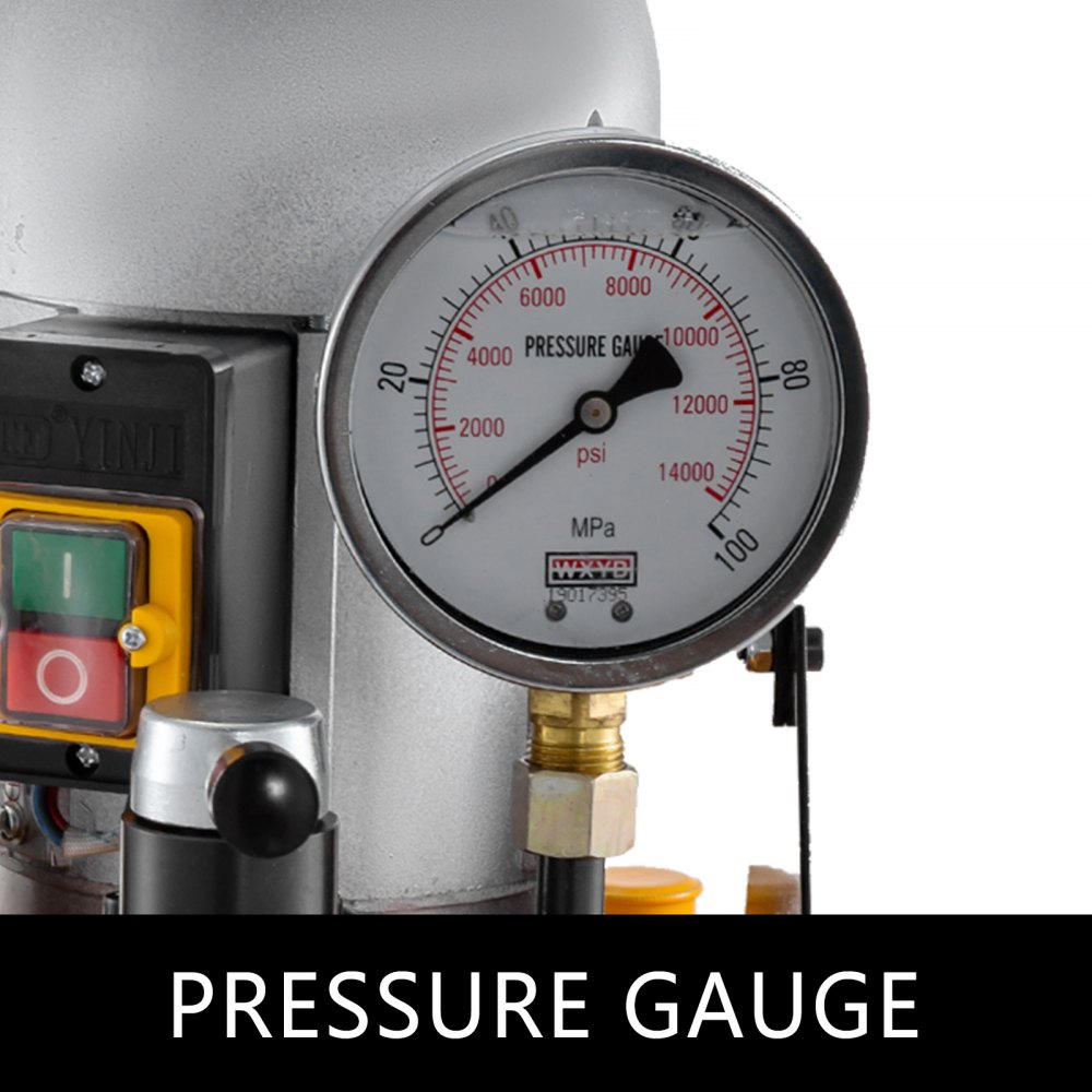 VEVOR 10000 PSI Pompa Idraulica Elettrica 220 V 50 Hz  Pompa Idraulica Azionata a Doppio Effetto Valvola Manuale