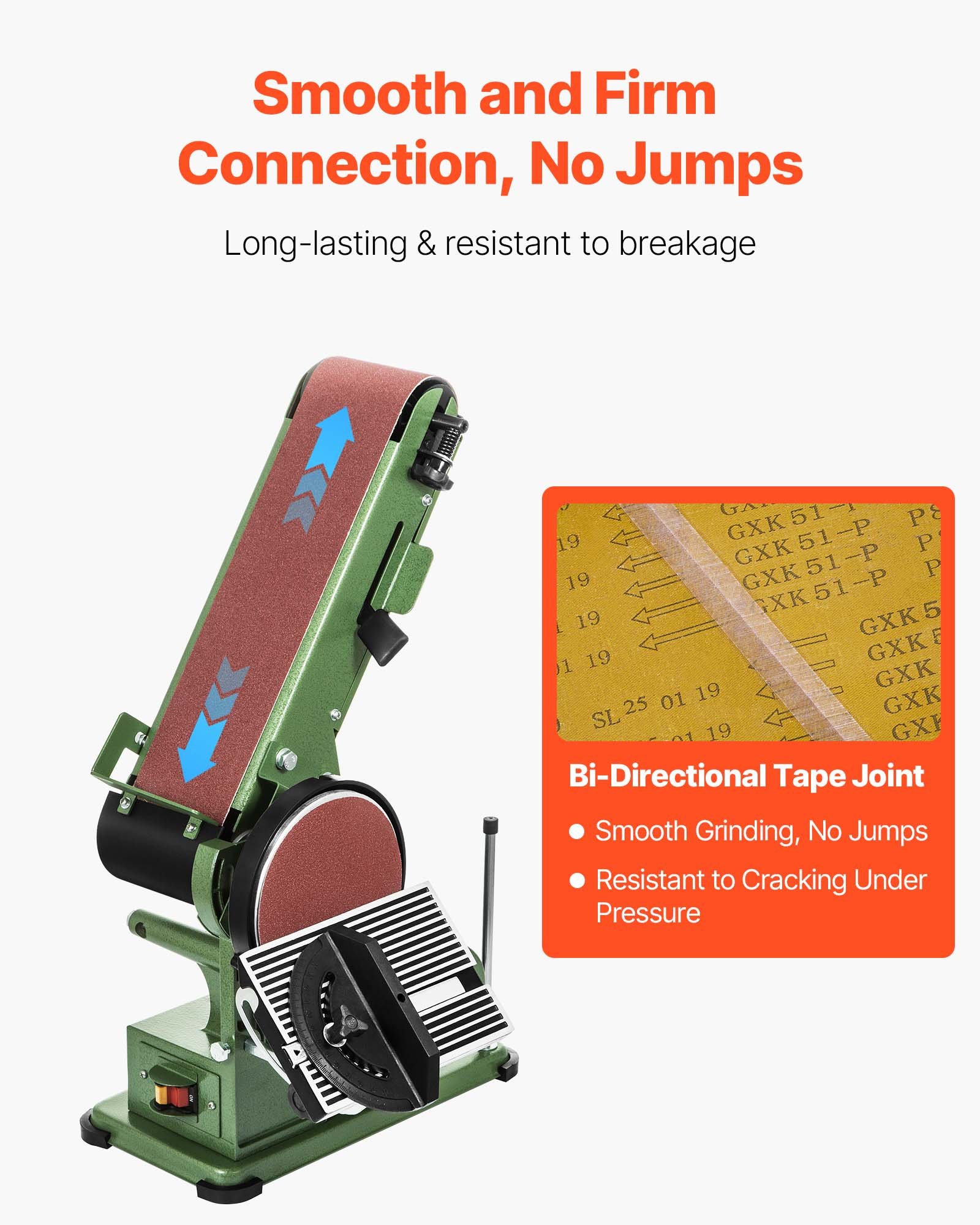 VEVOR Nastro Abrasivo 152 x 1219 mm, Set Nastro Abrasivo, Grana 80, 10 pezzi Nastri Abrasivi in Ossido di Alluminio per Levigatrice a Nastro, Lucidatura dei Legno Metalli non Ferrosi