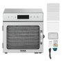 VEVOR Essiccatore per Alimenti 8 Vassoi in Acciaio Inox, Essiccatore Elettrico per Alimenti 400 W Temperatura Regolabile Timer per Carne Secca, Frutta, Verdura, Erbe Aromatiche, Dolcetti per Cani