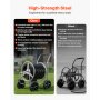 VEVOR Carrello avvolgitubo, può contenere fino a 250 piedi di tubo da 5/8", carrelli per tubi dell'acqua da giardino, strumenti mobili con 4 ruote, piantagione da esterno in acciaio verniciato a polve