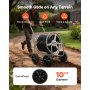 VEVOR Carrello avvolgitubo, può contenere fino a 250 piedi di tubo da 5/8", carrelli per tubi dell'acqua da giardino, strumenti mobili con 4 ruote, piantagione da esterno in acciaio verniciato a polve