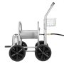 VEVOR Carrello avvolgitubo, può contenere fino a 91 m di tubo da 1,6 cm, Carrello per tubi dell'acqua da giardino Attrezzi mobili con 4 ruote, Piantagione esterno in acciaio verniciato a polvere