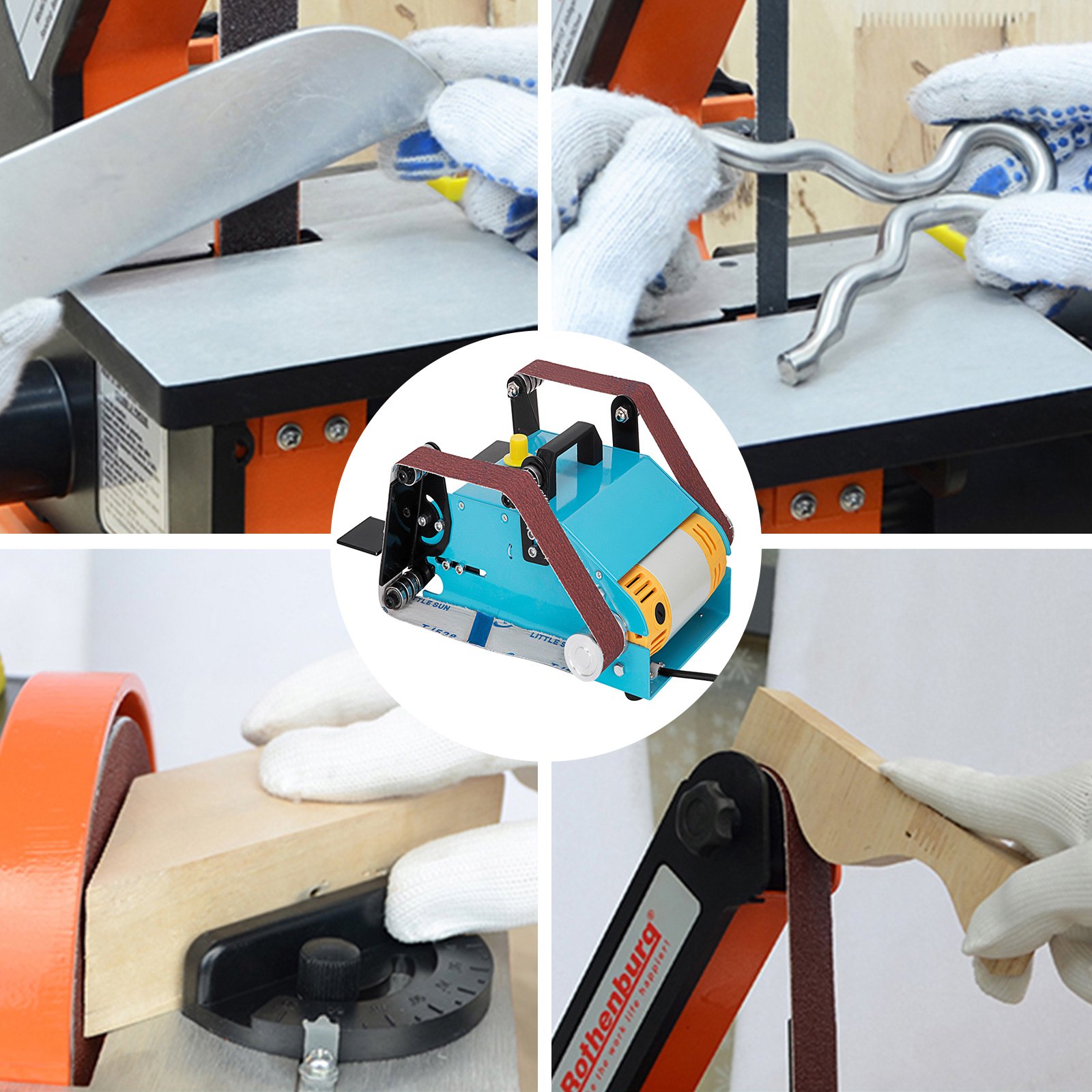 Belt Sander Levigatrice A Nastro 950w Doppia Cintura Levigatrice Smerigliatrice