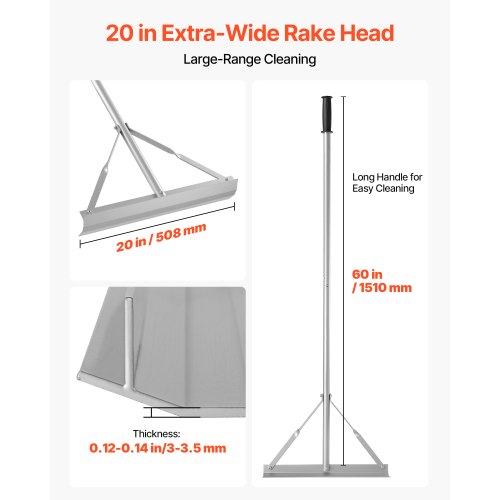 COSTWAY Rastrello per Paesaggio, Rastrello in Alluminio con Testa del Rastrello Larga 91 cm, 36 Denti, Manico Lungo 174 cm, per Allentare il Terreno, Cura del Prato, Cura del Lago Stagno Spiaggi COSTWAY Rastrello per Paesaggio, Rastrello in Alluminio con Testa del Rastrello Larga 91 cm, 36 Denti, Manico Lungo 174 cm, per Allentare il Terreno, Cura del Prato, Cura del Lago Stagno Spiaggi