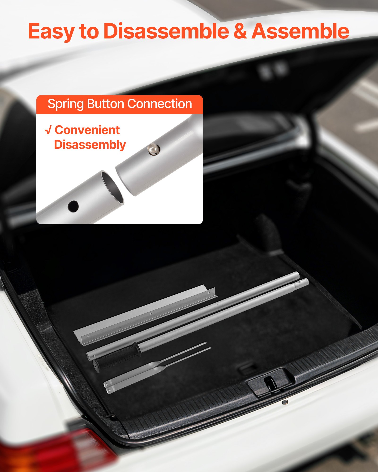 VEVOR Landscape Rake, 1510 mm Handle 508 mm Wide Head, Large Heavy Duty Aluminum Landscaping Level, Asphalt Rake Tool for Asphalt & Land Leveling, Concrete Paving, Sand Flattening, No Teeth