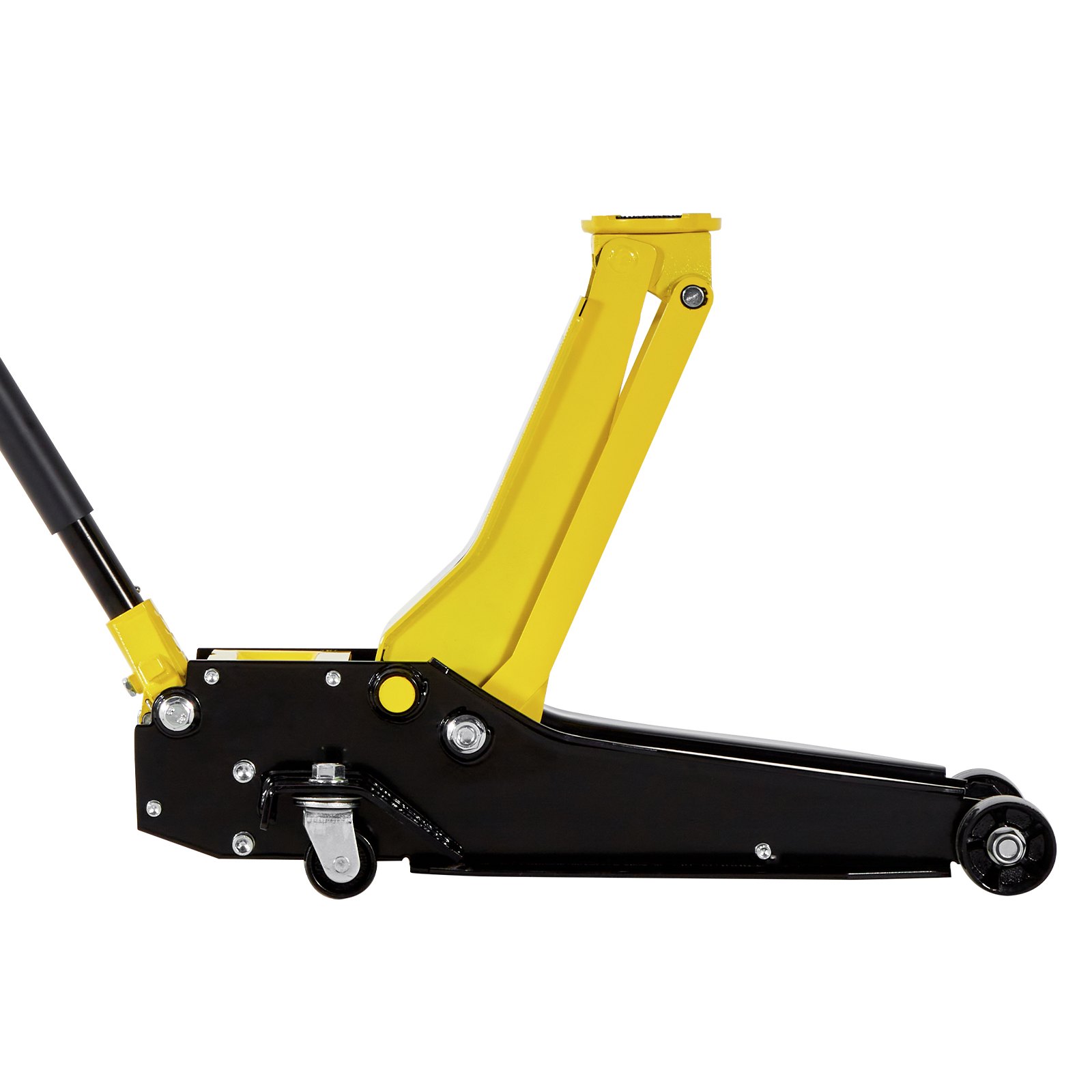 VEVOR Cric da Pavimento a Basso Profilo, Capacità 4 T, in Acciaio con Pompa a Sollevamento Rapido a Doppio Pistone, Sollevatore Idraulico per Carrelli Elevatori per SUV, Intervallo 100 a 545 mm