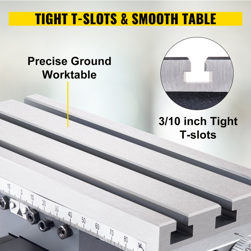 VEVOR Fresatrice a Tavola Trasversale Tavolo di Fresatura a Scorrimento Composto