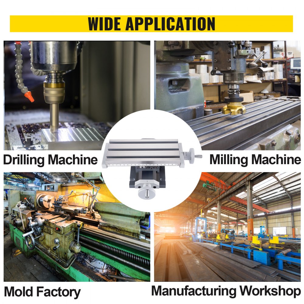 VEVOR Fresatrice a Tavola Trasversale Tavolo di Fresatura a Scorrimento Composto