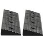 VEVOR Rubber Curb Ramp, 15 Tons Load Capacity, 50.8 mm Rise Height Heavy Duty Rubber Threshold Ramp with Drainage Tank for Wheelchairs, Strollers, Motorcycles, Cars, Lawn Mowers & Trailers, 2 Pack