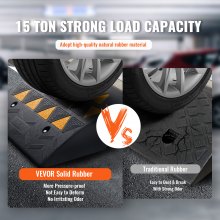 VEVOR Rampa per Soglia Gradini in Gomma Capacità Carico Max. 15T Altezza 15,2cm