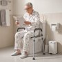 VEVOR Sedile Rialzato con Maniglie Carico max 158,7 kg da Bagno Antiscivolo Supporto per Seduta da WC, Larghezza Altezza Regolabile, Imbottitura Morbida, Materiale in Alluminio, per Anziani, Pazienti
