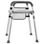 VEVOR Sedile Rialzato con Maniglie Carico max 158,7 kg da Bagno Antiscivolo Supporto per Seduta da WC, Larghezza Altezza Regolabile, Imbottitura Morbida, Materiale in Alluminio, per Anziani, Pazienti