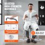 VEVOR Sedile WC Rialzato, Altezza Regolabile tra 49,9 a 64,9 cm, Portata max. 158 kg, Telaio in Alluminio Imbottito, Sedile WC Rialzato Universale, per Anziani, Disabili, Incinte, Ausilio da Bagno