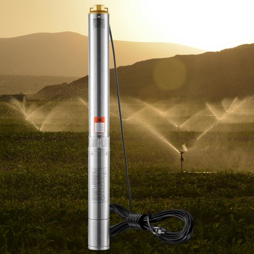 Ikodm Pompa Sommersibile Per Pozzi Profondi – 750 W, 4000 L/h, Altezza 67 M, Acciaio Inox Con Filtro Antisabbia, IP68
