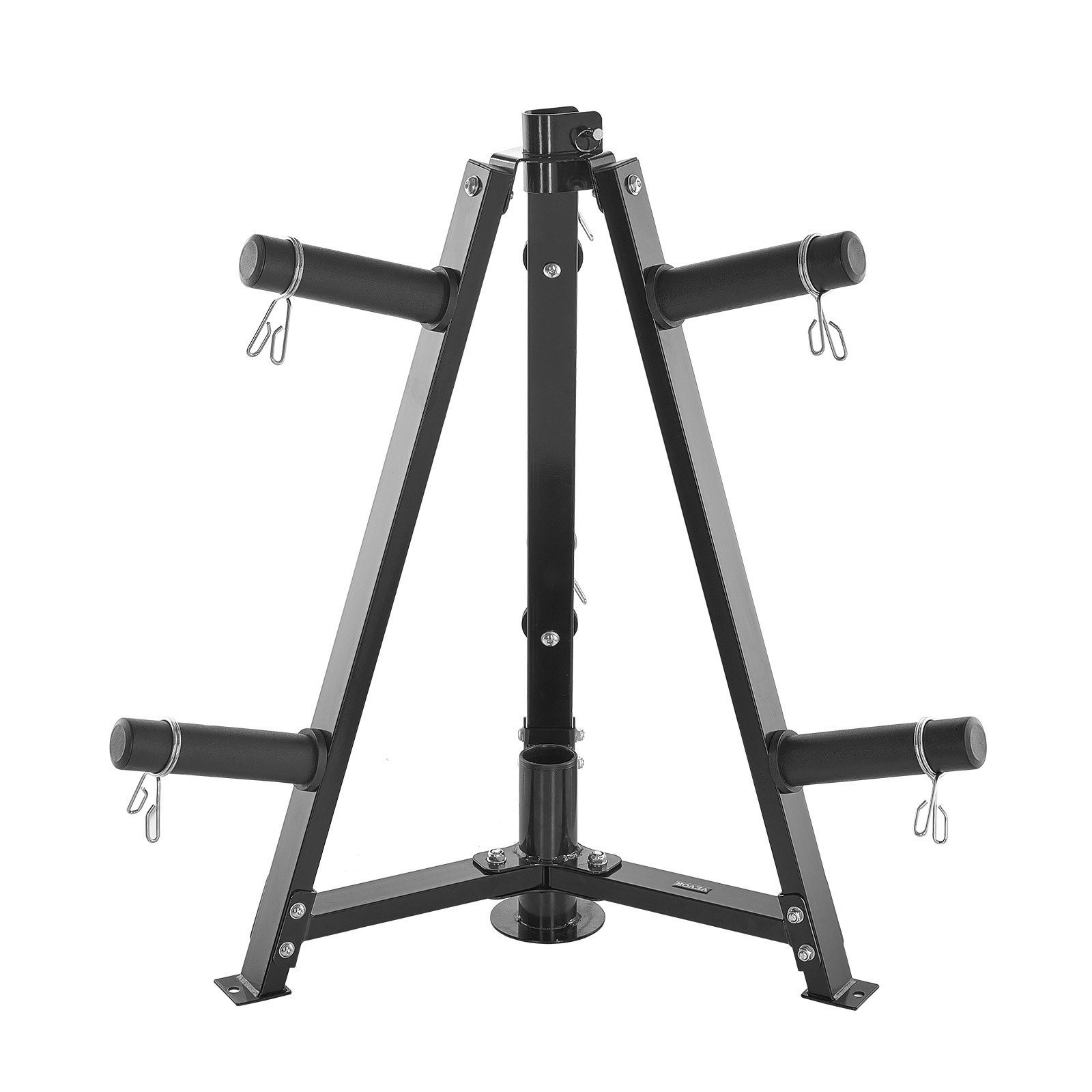 VEVOR Supporto per Dischi Pesi, Nero, Albero per Dischi Pesi per Dischi Pesi da 50,8 mm Albero per Dischi Standard, Capacità di Carico 136 kg Porta Pesi, Supporto per Bilanciere per Palestra Domestica