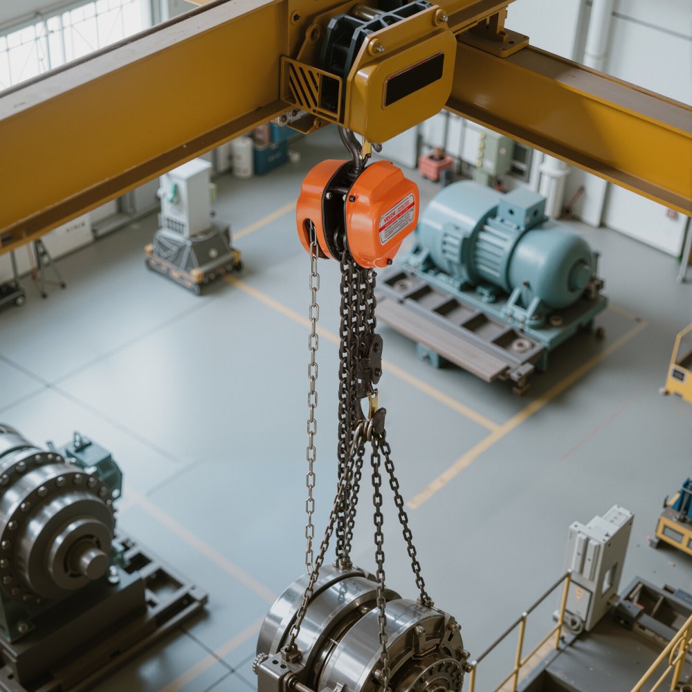 VEVOR Paranco a Catena Manuale, Capacità 2 T, con Catena Zincata G80 di Aggiornamento, Altezza di Sollevamento 6 m, Paranco a Puleggia per Macchinari Automobilistici da Magazzino, Arancione