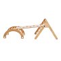 VEVOR Triangolo di Pikler, 5 in 1 Giochi da Arrampicata per Bambini Parco Giochi al Coperto, Set da Arrampicata Montessori con Triangolo, Rampa e Arco, Palestra da Arrampicata Colore Legno