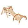 VEVOR Triangolo di Pikler, 5 in 1 Giochi da Arrampicata per Bambini Parco Giochi al Coperto, Set da Arrampicata Montessori con Triangolo, Rampa e Arco, Palestra da Arrampicata Colore Legno