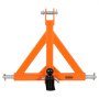 VEVOR Attacco per Rimorchio a 3 Punti con Ricevitore Standard da 50,8 mm, Attacco Triangolare con Sfera per Traino Trattore di Categoria 1, Compatibile con Kubota, Ford, John Deere, Massey Ferguson
