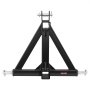 VEVOR Attacco per Rimorchio a 3 Punti con 2 Ricevitori, Attacco Triangolare per Traino da 50,8 mm, Adattatore per Traino di Categoria 1 Compatibile con Kubota John Deere Massey Ferguson Yanmar