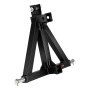 VEVOR Attacco per Rimorchio a 3 Punti con 2 Ricevitori, Attacco Triangolare per Traino da 50,8 mm, Adattatore per Traino di Categoria 1 Compatibile con Kubota John Deere Massey Ferguson Yanmar