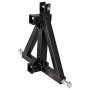 VEVOR Attacco per Rimorchio a 3 Punti con 2 Ricevitori, Attacco Triangolare per Traino da 50,8 mm, Adattatore per Traino di Categoria 1 Compatibile con Kubota John Deere Massey Ferguson Yanmar
