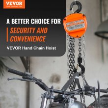VEVOR Verricello Elettrico Paranco a Catena Manuale Triangolare Altezza di Sollevamento 5,6 m Capacità Carico Max 1 Tonnellata Forza di Trazione 320 N Paranco a Catena