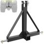 VEVOR Ricevitore per Attacco a 3 Punti, Adattatore per Barra di Traino di Trattore con Ricevitore con Perni 540x533,3x165 mm, Ricevitore per Traino Auto Triangolare in Acciaio al Carbonio Colore Nero