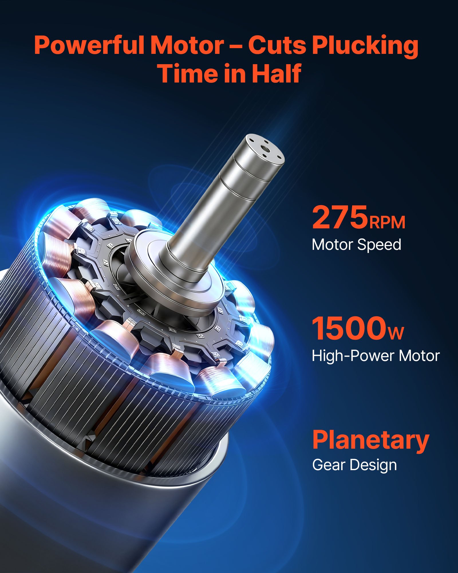 VEVOR Spiumatrice per Rimozione Piume di Pollo Tamburo da 500 mm 2 CV, con 106 Dita Morbide e Ruote di Trasporto, in Acciaio Inossidabile Capienza max. di 4 Pulcini