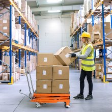VEVOR Tavolo Elevatore Idraulico Carico 226,8 kg Carrello Elevatore Idraulico