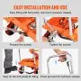 VEVOR Carrello elevatore idraulico, capacità 800kg, altezza di sollevamento 1,5 m, Tavolo elevatore manuale a doppia forbice con 4 ruote e cuscinetto antiscivolo, Carrello idraulico a forbice per