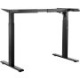 VEVOR Struttura per Scrivania in Piedi, Altezza Regolabile 70-117 cm Lunghezza 95-158 cm Gambe Elettriche per Scrivania per Computer, Base per Stazione Lavoro per Casa, Ufficio Solo Cornice, Nera