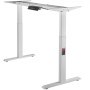 VEVOR Struttura per Scrivania in Piedi Doppio Motore, Altezza Regolabile da 70 a 117 cm Lunghezza da 110 a 178 cm Gambe per Scrivania Elettriche per Computer, per Casa, Ufficio, Solo Telaio, Bianco