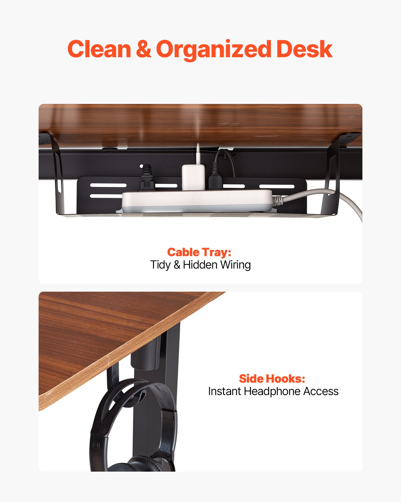 VEVOR Struttura Scrivania Regolabile in Altezza Elettrica con 4 Gambe, Telaio da Tavolo con Doppio Motore, Altezza 70-117 cm con Memoria a 4 Livelli, Lunghezza Fissa, da Seduto a in Piedi, per Ufficio