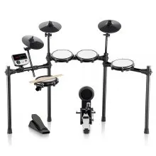 VEVOR Set di Batteria Elettronica, 32 Kit di Batteria e 480 Suoni, Kit di Batteria Elettronica, Batteria Rullante a Rete Silenzioso 203,2 mm con Supporto USB MIDI con Piatti, Bacchette e Pedali