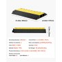VEVOR Cable Protector Ramp, 9,979 kg/axle Capacity, 2 Channel Heavy Duty Rubber Cord Hose Wire Cover, 100 x 75 mm Channel, Traffic Speed Bump with Flip-Open Top Cover, for Indoor Outdoor Use, 1 Pack