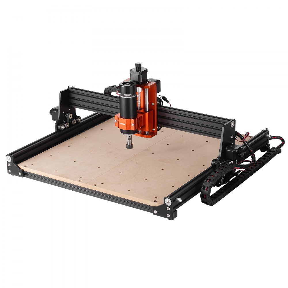VEVOR CNC Router Macchina, 300 W, 3 Assi GRBL Controllo Kit per Fresatura e Incisione su Legno, 400 x 400 x 60 mm Area di Lavoro 1200 giri/min, Router Macchina per Legno Acrilico Schiuma Plastica