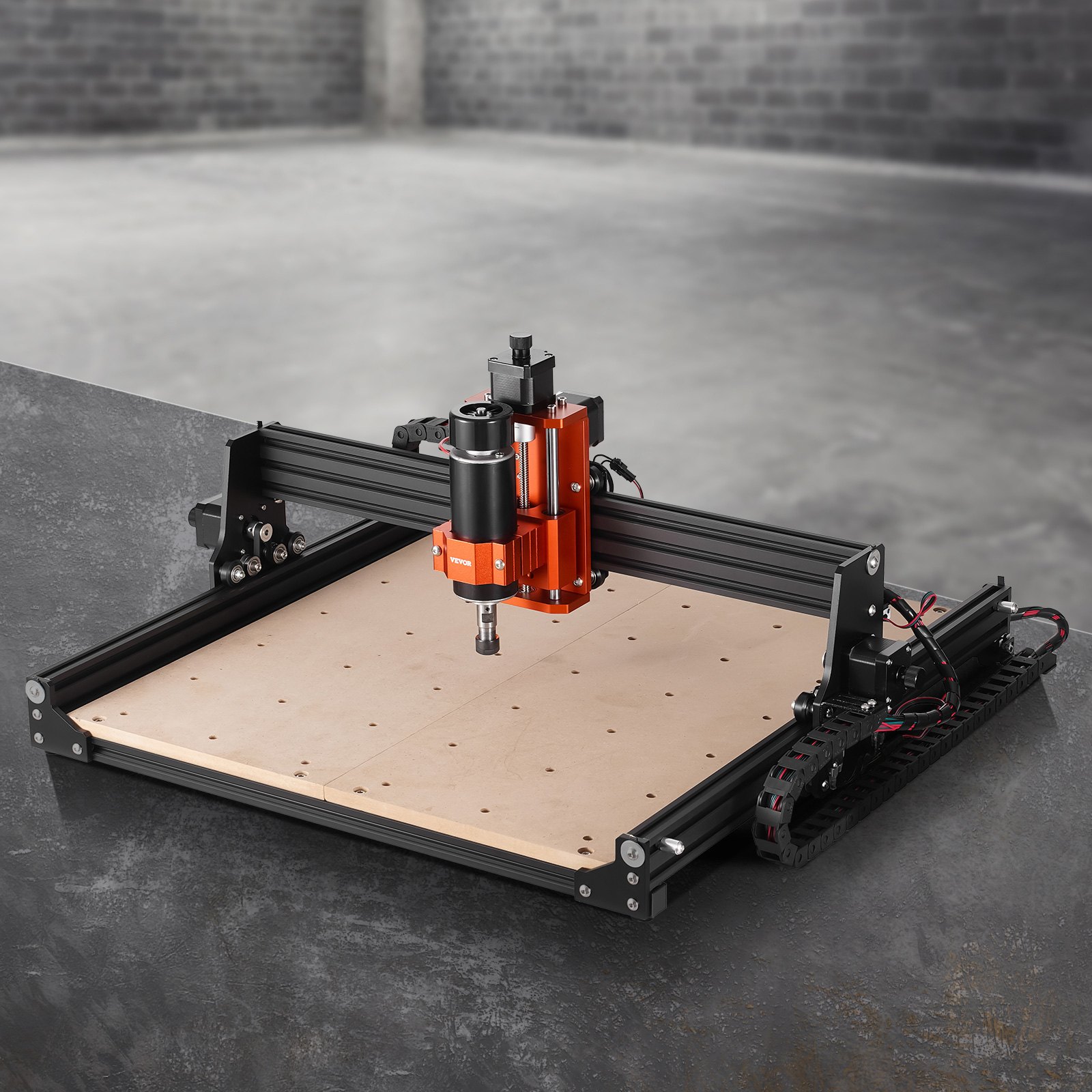 VEVOR CNC Router Macchina, 300 W, 3 Assi GRBL Controllo Kit per Fresatura e Incisione su Legno, 400 x 400 x 60 mm Area di Lavoro 1200 giri/min, Router Macchina per Legno Acrilico Schiuma Plastica