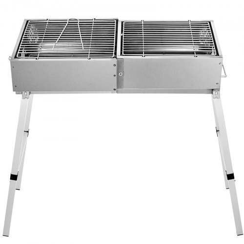 Barbecue a carbonella, portatile, pieghevole, in acciaio inox, per esterni, barbecue a carbone, griglia pieghevole (73 x 28 x 76 cm Barbecue a carbonella, portatile, pieghevole, in acciaio inox, per esterni, barbecue a carbone, griglia pieghevole (73 x 28 x 76 cm
