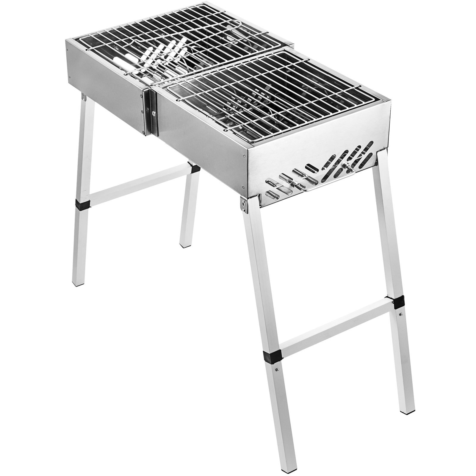 Griglia Carbone Aperto Bbq Griglia Pieghevole Portatile Per Barbecue In Acciaio