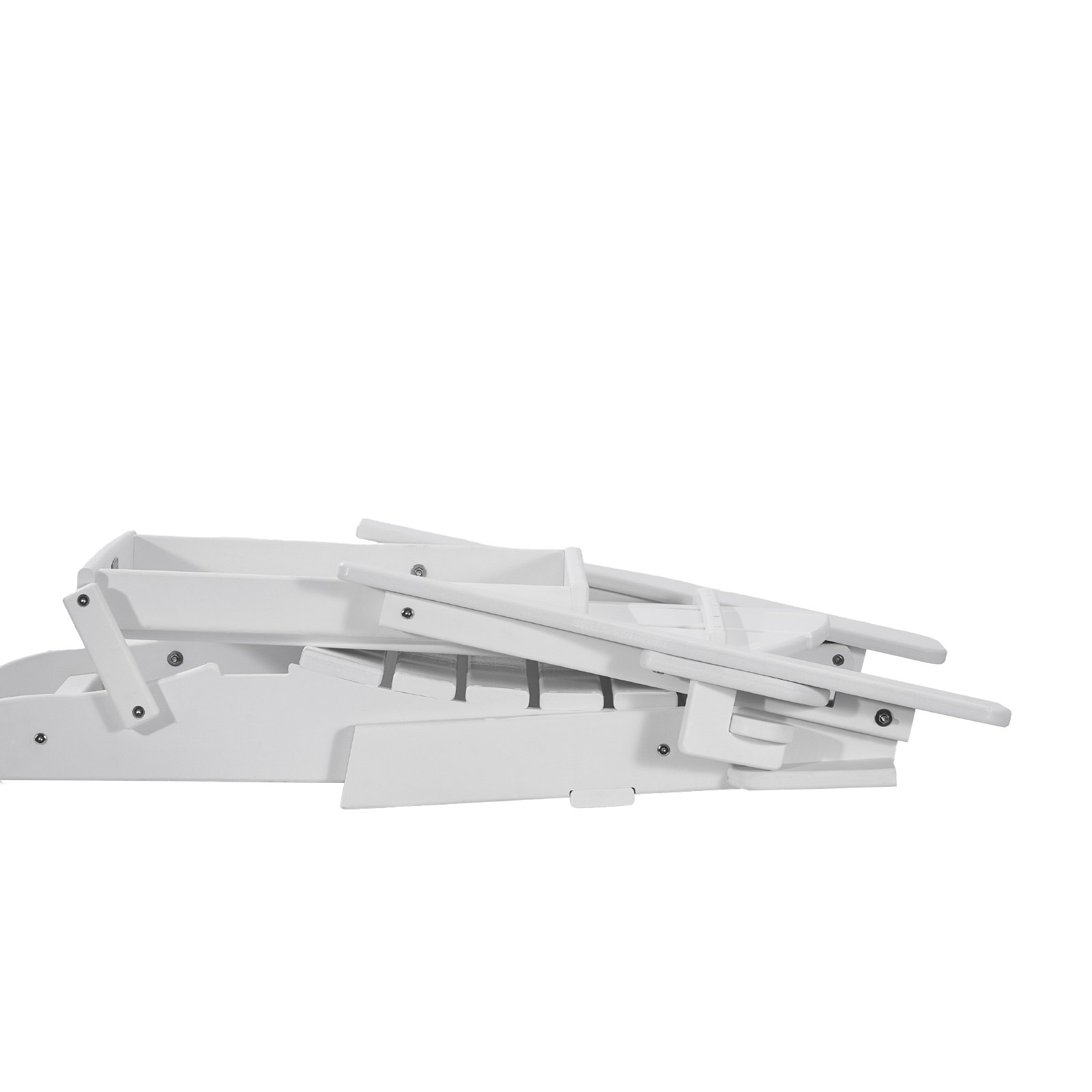 VEVOR Sedie Adirondack in Plastica Set 2, Sedie da Esterno Pieghevoli Portatili Resistenti alle Intemperie per Patio con Portabicchieri, Bracciolo Rilassante Ergonomico, per Giardino Cortile, Bianco