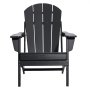 VEVOR Sedie Adirondack in Plastica Set di 2, Sedie da Esterno Pieghevoli Portatili Resistenti alle Intemperie per Patio con Portabicchieri, Bracciolo Rilassante Ergonomico, per Giardino Cortile, Nero