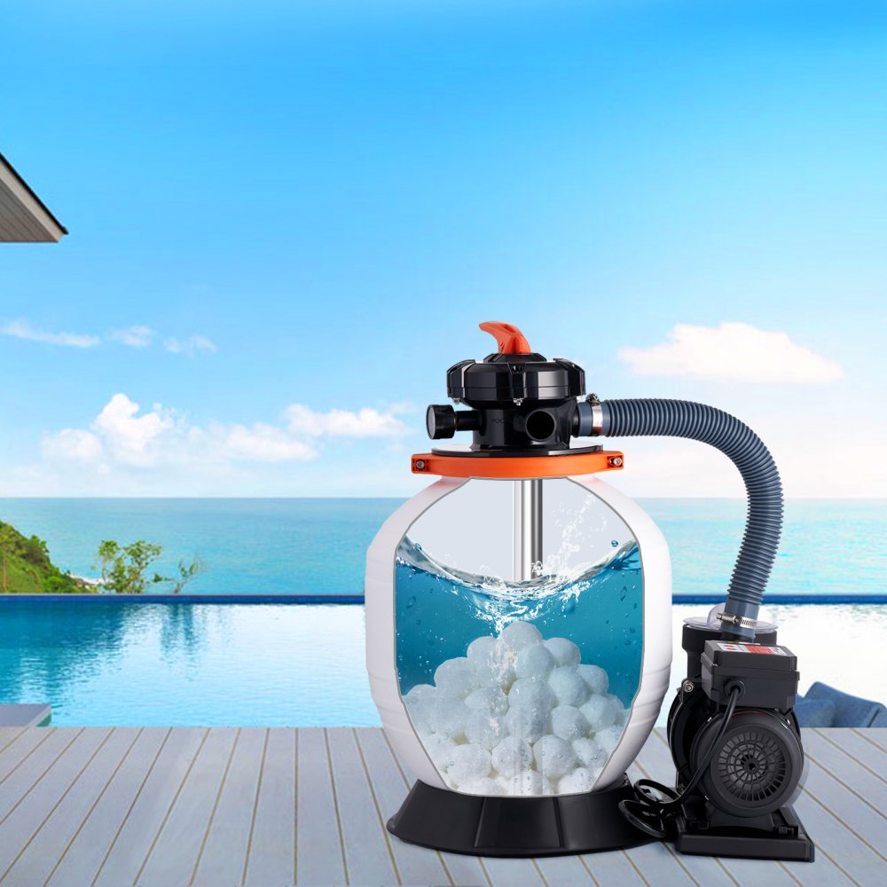 VEVOR Palline Filtranti per Piscina per Filtro a Sabbia, 0,68 kg, Materiale Filtrante in Fibra di Poliestere Bianco Riutilizzabile con Sacchetto Lavaggio, per Piscina Acquario Vasca Piscina Terra