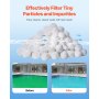 VEVOR Palline Filtranti per Piscina per Filtro a Sabbia, 0,68 kg, Materiale Filtrante in Fibra di Poliestere Bianco Riutilizzabile con Sacchetto Lavaggio, per Piscina Acquario Vasca Piscina Terra