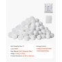 VEVOR Palline Filtranti per Piscina per Filtro a Sabbia, 0,68 kg, Materiale Filtrante in Fibra di Poliestere Bianco Riutilizzabile con Sacchetto Lavaggio, per Piscina Acquario Vasca Piscina Terra