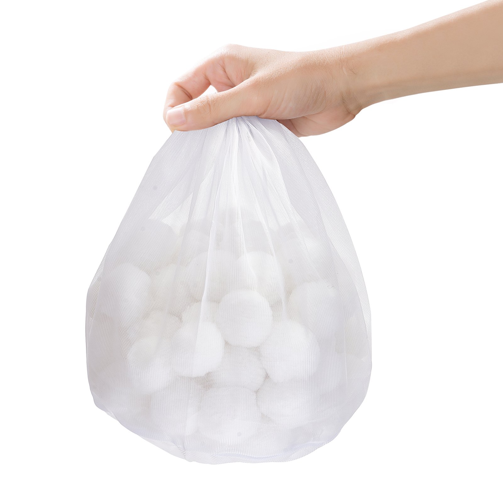 VEVOR Filter Balls for sand filters, 0.7 kg, filter balls replace pool filter sand, reusable filter media balls made of polyester fiber with wash bag, for swimming pools, above-ground pools, aquariums