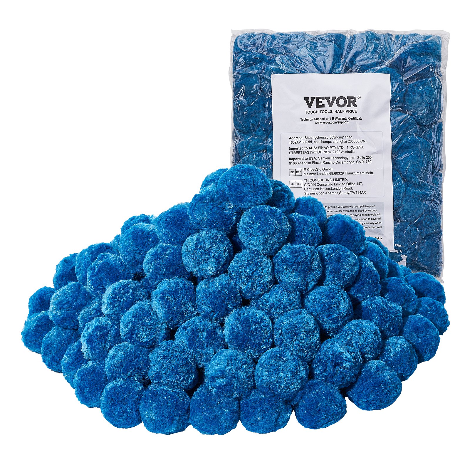 VEVOR Pool Filter Balls for Sand Filters, 0.71 kg, for replacing pool filter sand, blue filter medium made of polyester fiber with wash bag, for swimming pools, aquariums, above-ground pools