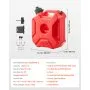 VEVOR Contenitore per Carburante 5 Litri Tanica Benzina in Polietilene con Beccuccio e Staffa Bloccabile, Portata Massima 0,25L/s, per la Maggior Parte di Auto, Moto, ATV, UTV, Rosso